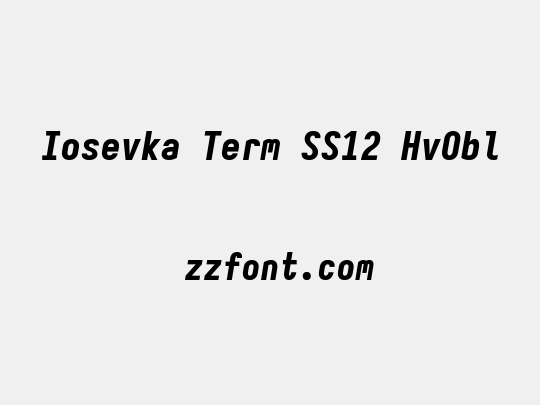 Iosevka Term SS12 HvObl