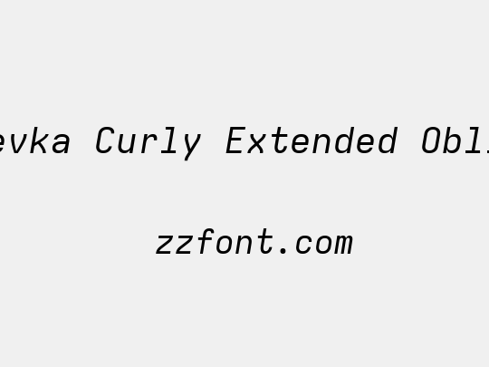 Iosevka Curly Extended Oblique