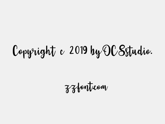 Copyright (c) 2019 by OCSstudio. All rights reserved.