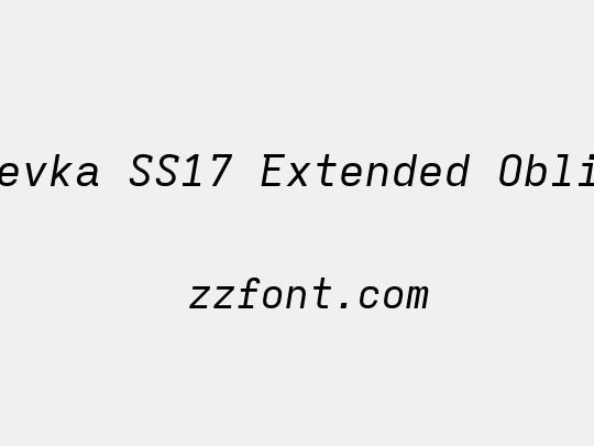 Iosevka SS17 Extended Oblique