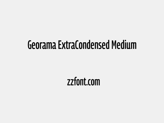 Georama ExtraCondensed Medium
