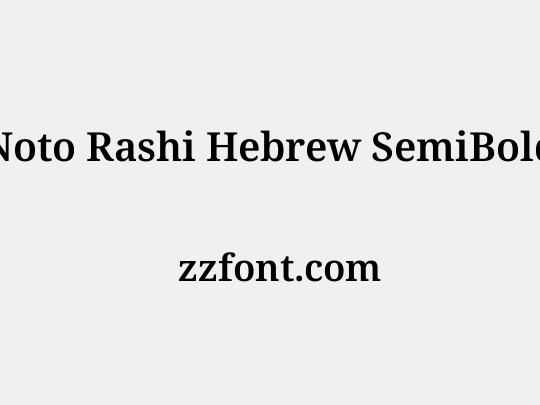 Noto Rashi Hebrew SemiBold