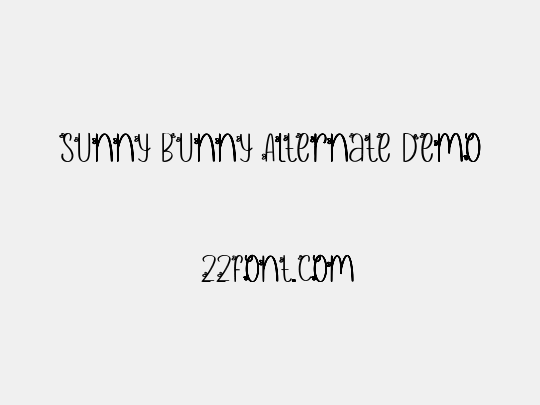 Sunny Bunny Alternate Demo