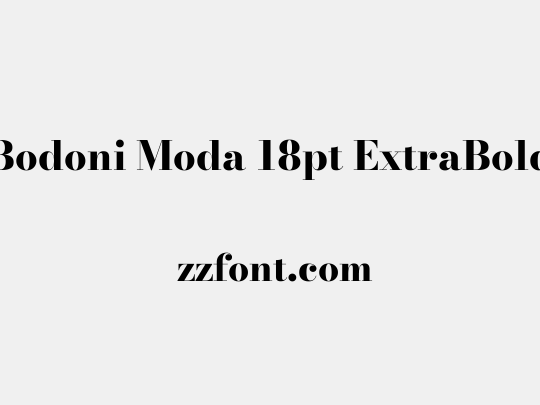 Bodoni Moda 18pt ExtraBold