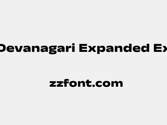 Anek Devanagari Expanded ExtraBold