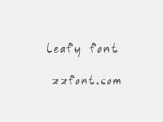 Leafy font