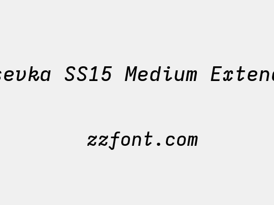 Iosevka SS15 Medium Extended