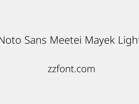 Noto Sans Meetei Mayek Light