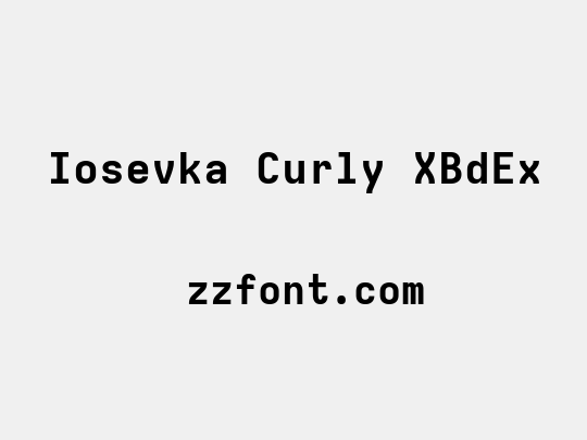 Iosevka Curly XBdEx