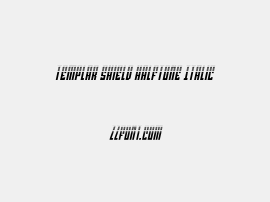 Templar Shield Halftone Italic