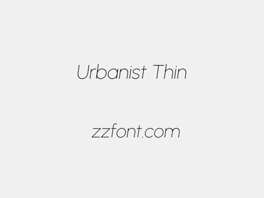 Urbanist Thin