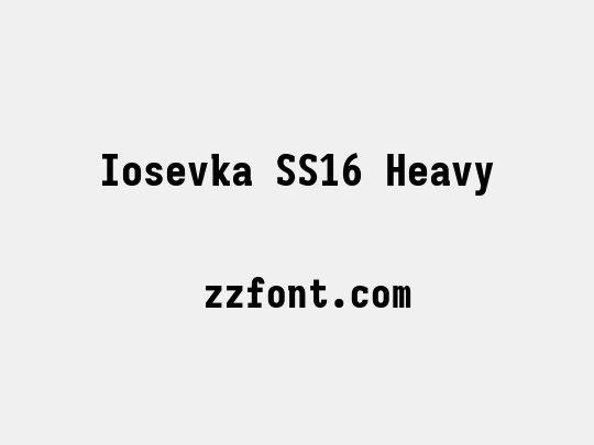 Iosevka SS16 Heavy