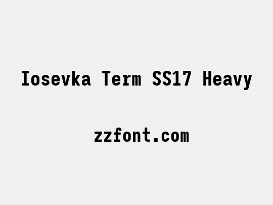 Iosevka Term SS17 Heavy