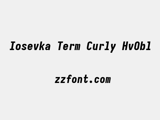 Iosevka Term Curly HvObl