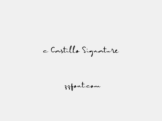 c Castillo Signature