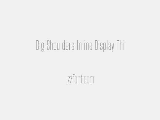 Big Shoulders Inline Display Thin