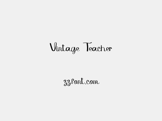 Vintage Teacher