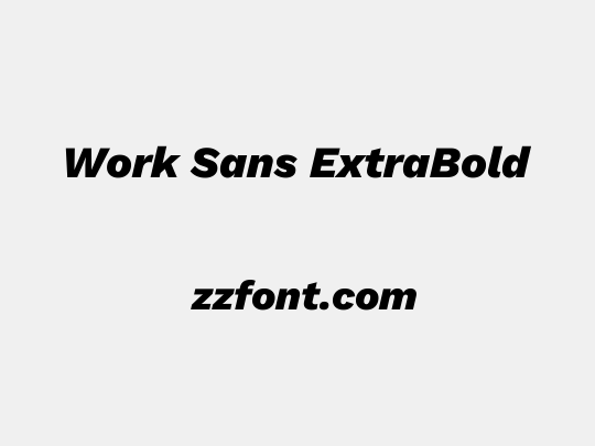 Work Sans ExtraBold
