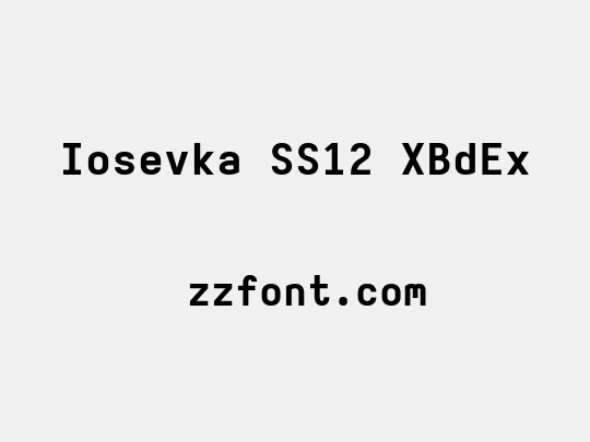 Iosevka SS12 XBdEx