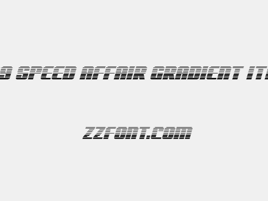 '89 Speed Affair Gradient Ital