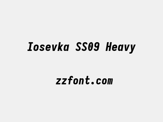 Iosevka SS09 Heavy
