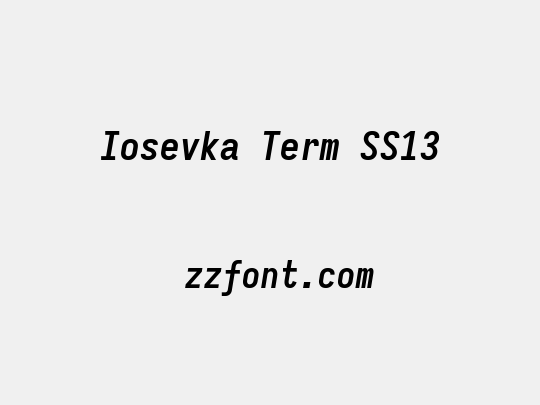 Iosevka Term SS13
