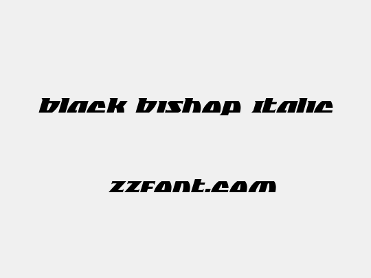 Black Bishop Italic