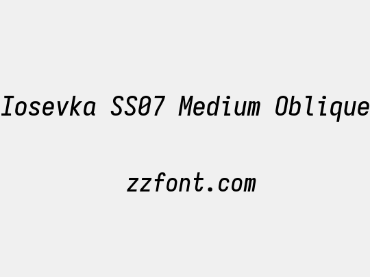 Iosevka SS07 Medium Oblique