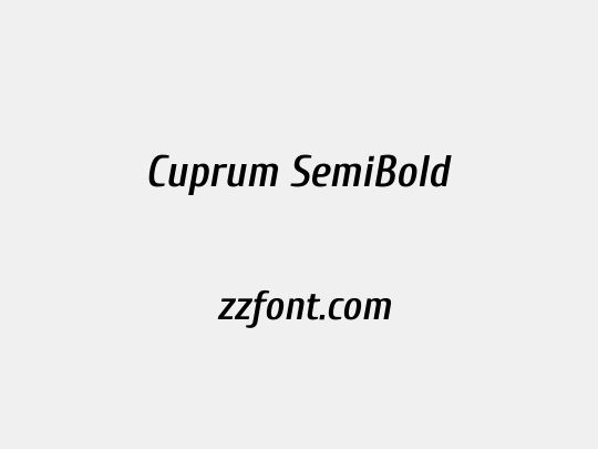 Cuprum SemiBold