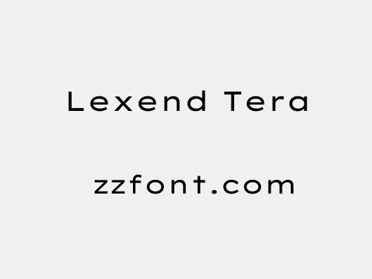 Lexend Tera
