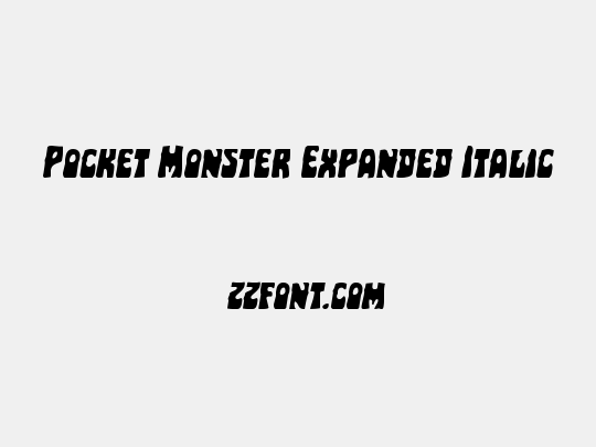 Pocket Monster Expanded Italic
