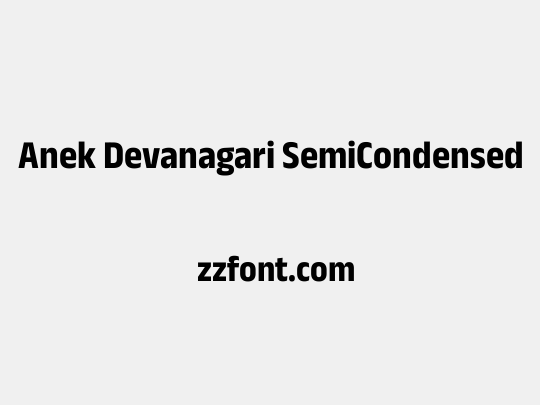 Anek Devanagari SemiCondensed