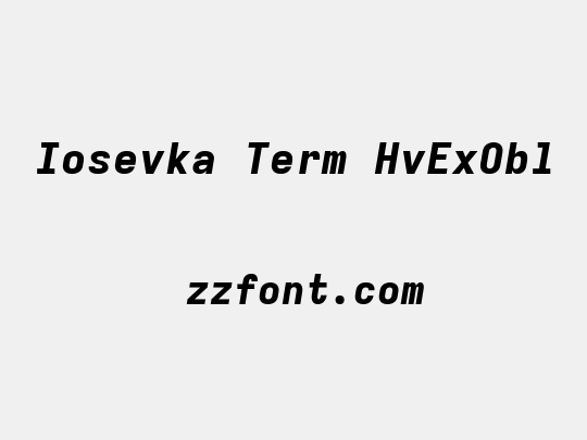 Iosevka Term HvExObl