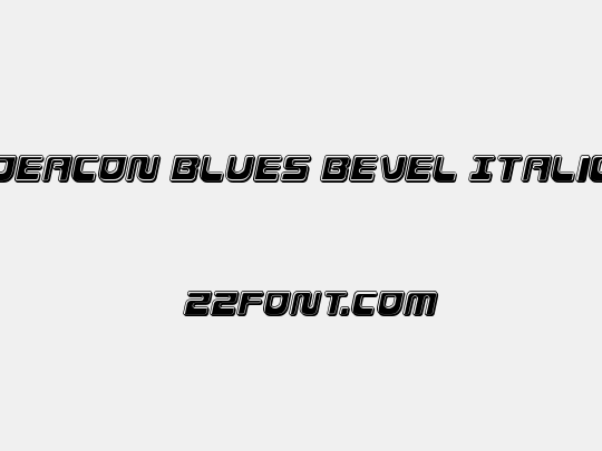 Deacon Blues Bevel Italic