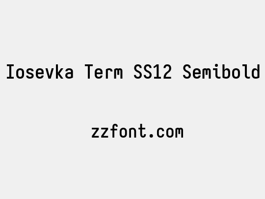 Iosevka Term SS12 Semibold