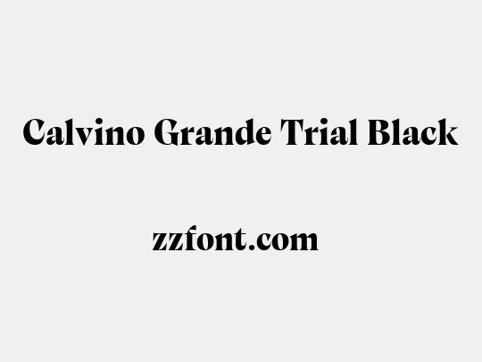 Calvino Grande Trial Black
