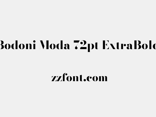Bodoni Moda 72pt ExtraBold