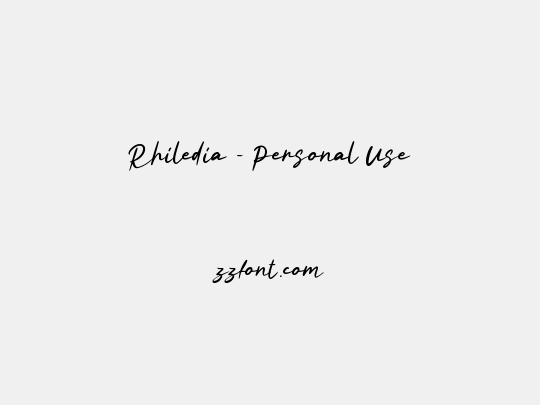 Rhiledia - Personal Use