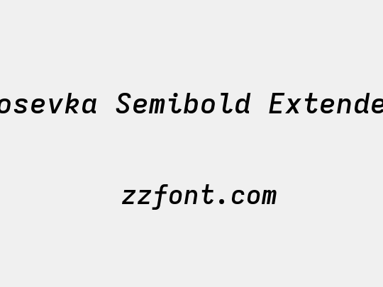 Iosevka Semibold Extended