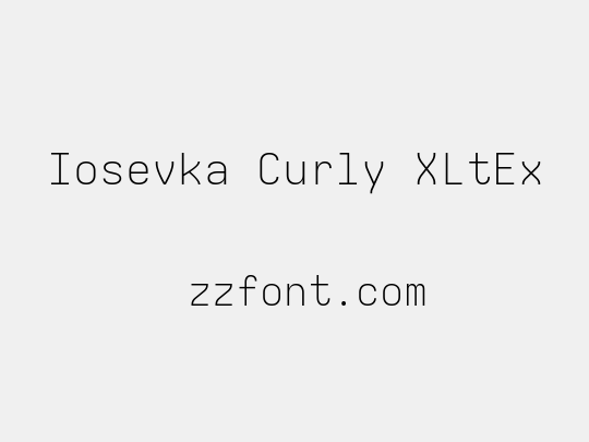 Iosevka Curly XLtEx