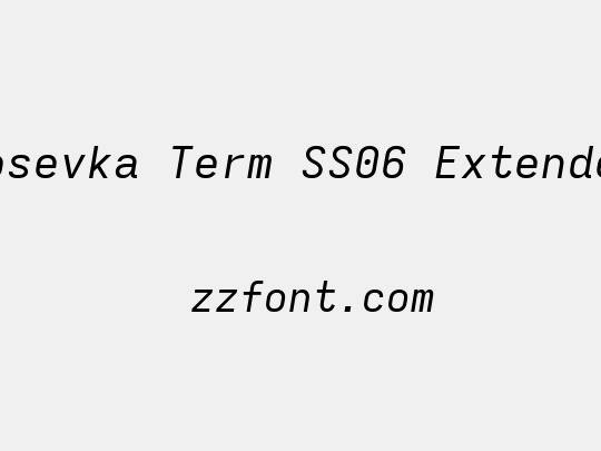 Iosevka Term SS06 Extended