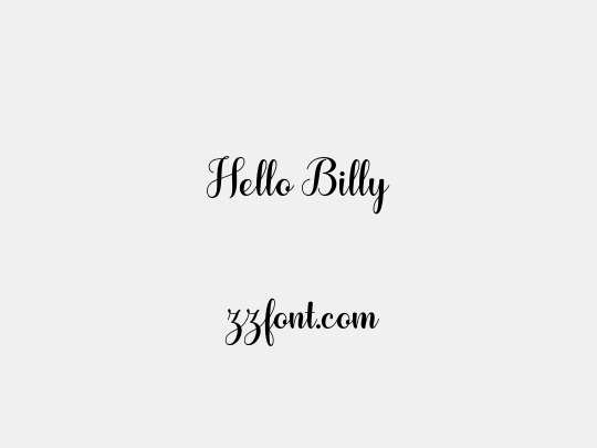 Hello Billy