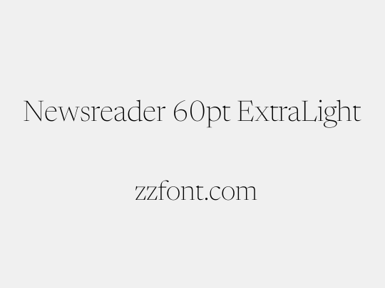 Newsreader 60pt ExtraLight