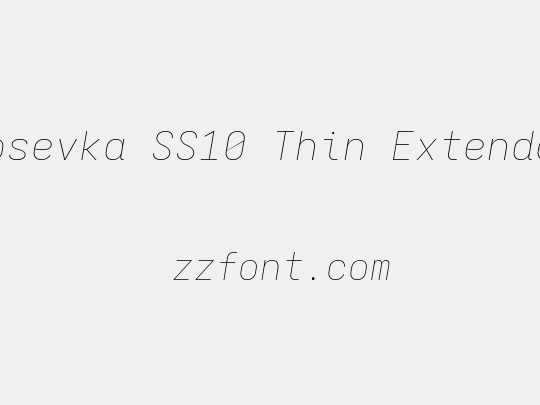 Iosevka SS10 Thin Extended
