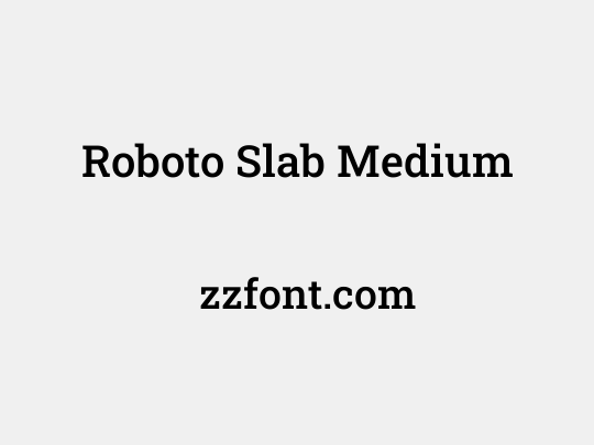Roboto Slab Medium