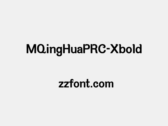 MQingHuaPRC-Xbold
