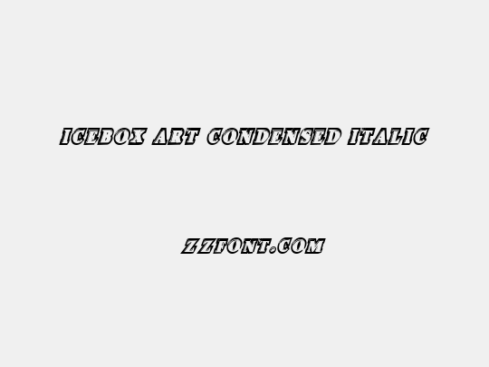 Icebox Art Condensed Italic