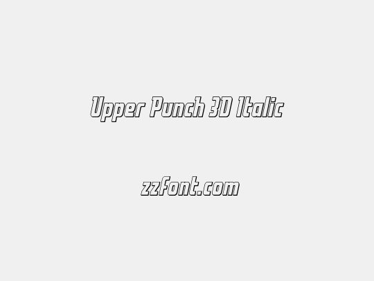 Upper Punch 3D Italic