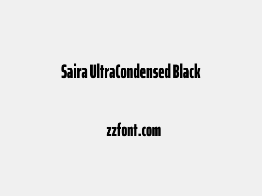 Saira UltraCondensed Black
