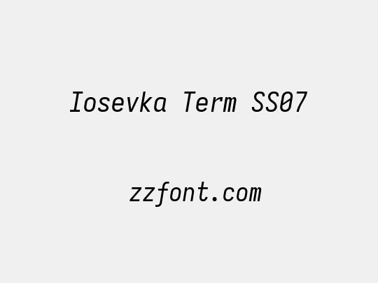 Iosevka Term SS07